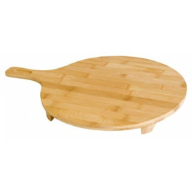 Vassoio Rotondo con manico Bambu Ø29x2,5cm (10 Pezzi)
