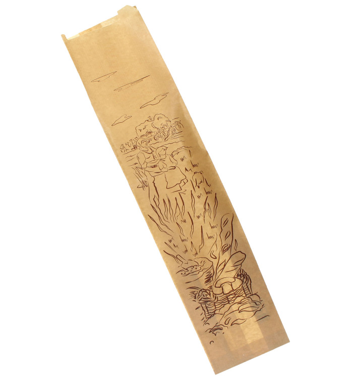 Sacchetto di Carta Kraft "Siega" 12+9x50cm (100 Pezzi) Sacchetto di Carta Kraft "Siega" 12+9x50cm (100 Pezzi)