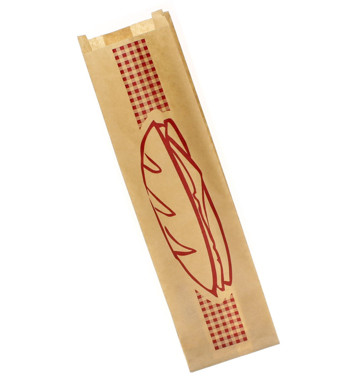 Sacchetto di Carta Baguette Bordò 9+5x32cm (250 Pezzi) Sacchetto di Carta Baguette Bordò 9+5x32cm (250 Pezzi)
