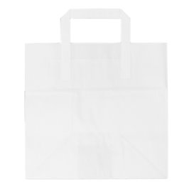 Buste Shopper in Carta Bianca 70g 26+18x26cm (50 Pezzi)