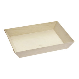 Vassoio di Legno18x13x2,8cm 500ml (25 Pezzi)