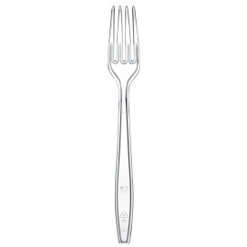 Forchetta di Plastica Premium PS Trasparente 190mm (50 Pezzi)