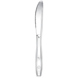 Coltello di Plastica Premium PS Trasparente 190mm (1000 Pezzi)