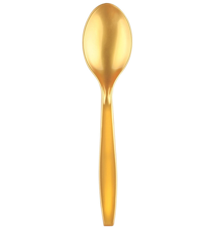 Cucchiaio di Plastica PS Premium Oro 190mm (50 Pezzi) Cucchiaio di Plastica PS Premium Oro 190mm (50 Pezzi)