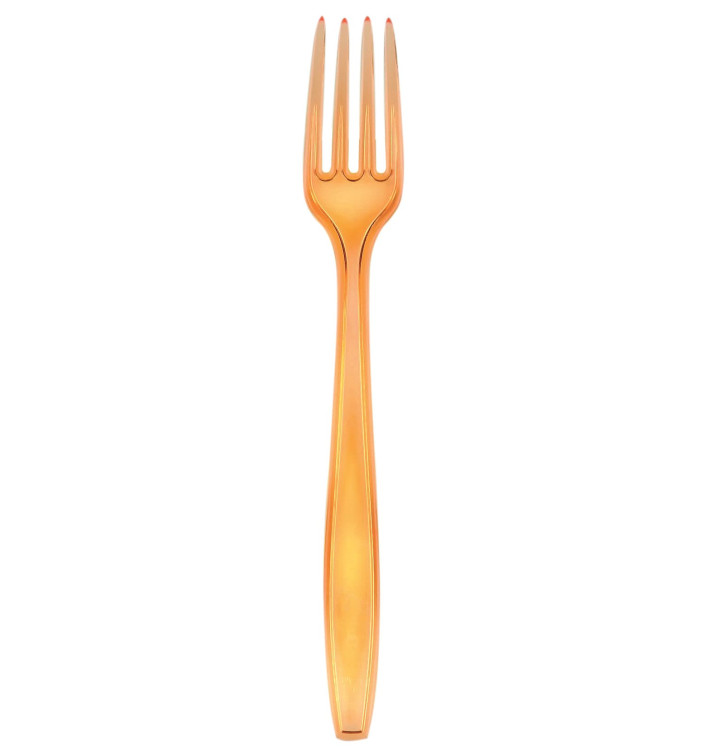 Forchetta di Plastica PS Premium Arancione 190mm (50 Pezzi) Forchetta di Plastica PS Premium Arancione 190mm (50 Pezzi)