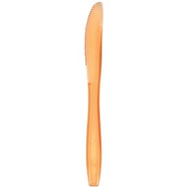 Coltello di Plastica PS Premium Arancione 190mm (50 Pezzi)