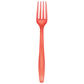 Forchetta di Plastica PS Premium Rosso 190mm (1000 Pezzi)