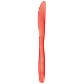 Coltello di Plastica PS Premium Rosso 190mm (50 Pezzi)