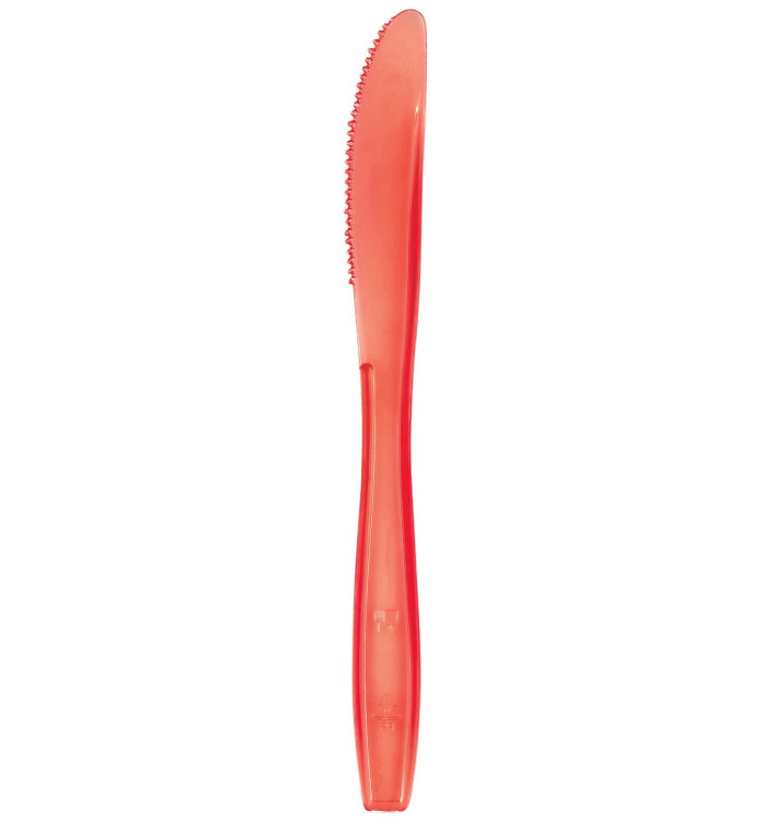 Coltello di Plastica PS Premium Rosso 190mm (50 Pezzi) Coltello di Plastica PS Premium Rosso 190mm (50 Pezzi)
