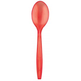Cucchiaio di Plastica PS Premium Rosso 190mm (50 Pezzi)