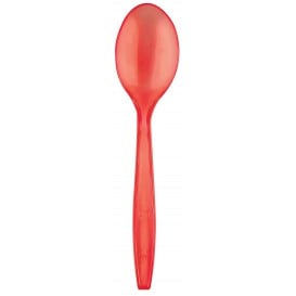 Cucchiaio di Plastica PS Premium Rosso 190mm (1000 Pezzi)