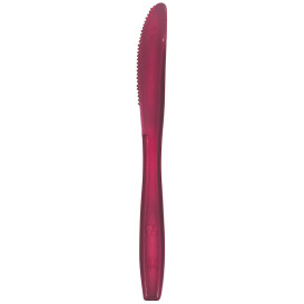 Coltello di Plastica PS Premium Bordò 190mm (50 Pezzi)