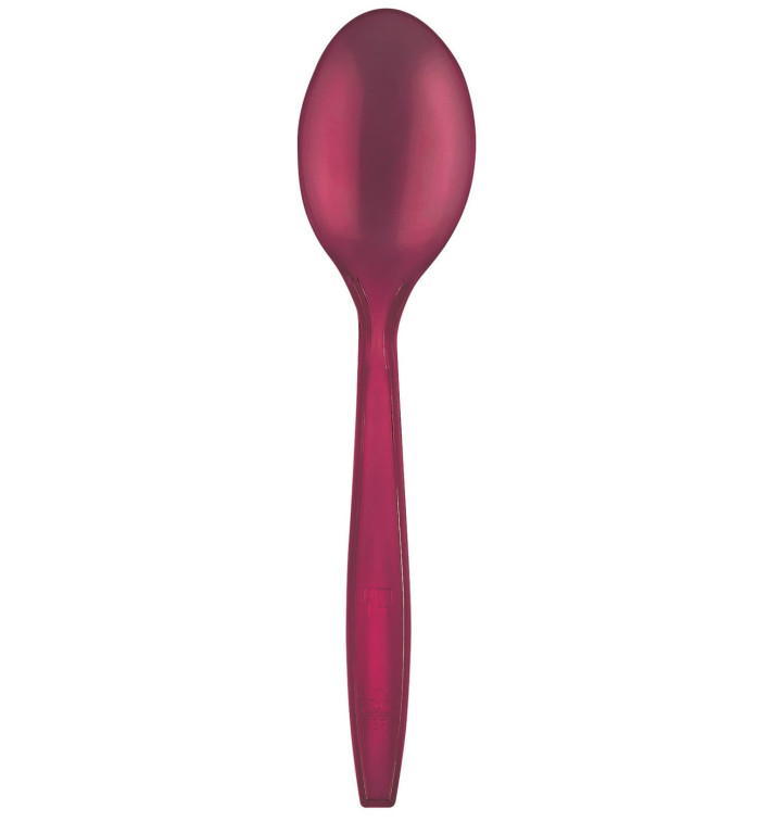 Cucchiaio di Plastica PS Premium Bordò 190mm (50 Pezzi) Cucchiaio di Plastica PS Premium Bordò 190mm (50 Pezzi)