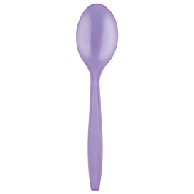 Cucchiaio di Plastica PS Premium Lilla 190mm (50 Pezzi)