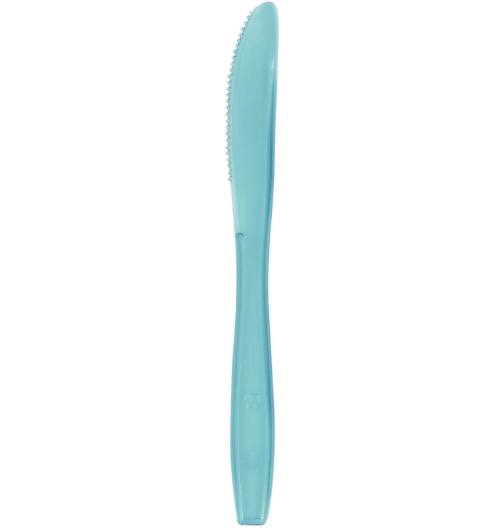 Coltello di Plastica PS Premium Turchese 190mm (1000 Pezzi) Coltello di Plastica PS Premium Turchese 190mm (1000 Pezzi)