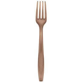 Forchetta di Plastica PS Premium Marrone 190mm (50 Pezzi)