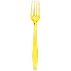 Forchetta di Plastica PS Premium Giallo 190mm (1000 Pezzi)