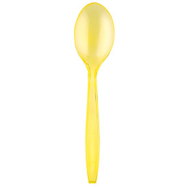 Cucchiaio di Plastica PS Premium Giallo 190mm (50 Pezzi)