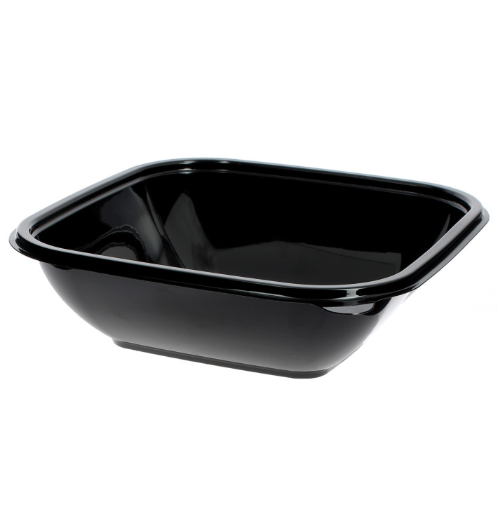 Ciotola di Plastica Nero PET 750ml 175x175x50mm (300 Pezzi) Ciotola di Plastica Nero PET 750ml 175x175x50mm (300 Pezzi)