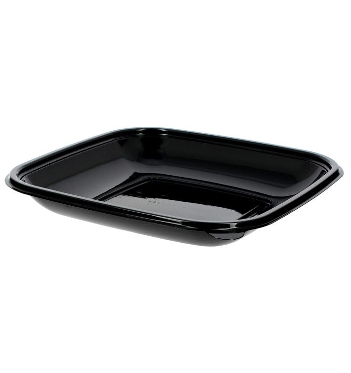 Ciotola di Plastica Nero PET 500ml 190x190x30mm (50 Pezzi) Ciotola di Plastica Nero PET 500ml 190x190x30mm (50 Pezzi)
