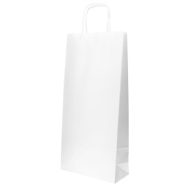 Sacchetti per bottiglie Carta Bianca 18+8x39cm (300 Pezzi)