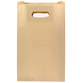 Sacchetti Carta Kraft Manico Fagiolo 24+7x37cm (50 Pezzi)