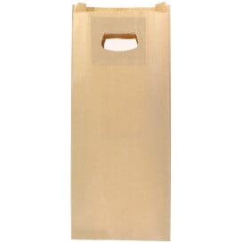 Sacchetti Carta Kraft Manico Fagiolo 18+6x32cm (500 Pezzi)