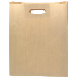 Sacchetti Carta Kraft Manico Fagiolo 41+10x42cm (50 Pezzi)