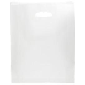 Sacchetti Carta Bianco Manico Fagiolo 41+10x42cm (250 Pezzi)