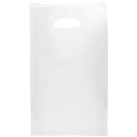 Sacchetti Carta Bianca Manico Fagiolo 24+7x37cm (250 Pezzi)