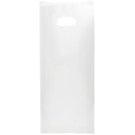 Sacchetti Carta Bianca Manico Fagiolo 18+6x32cm (50 Pezzi)