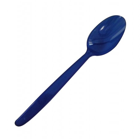 Cucchiaino di Plastica PS per Gelato Blu 155mm (50 Pezzi)