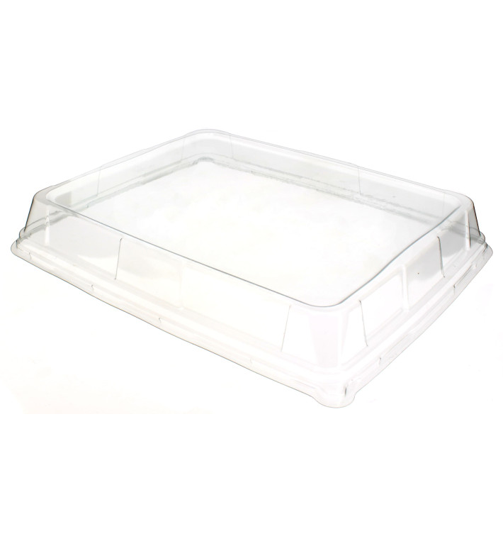Coperchio Alta Plastica Trasparente Vassoio 316x265mm (25 Pezzi) Coperchio Alta Plastica Trasparente Vassoio 316x265mm (25 Pezzi)
