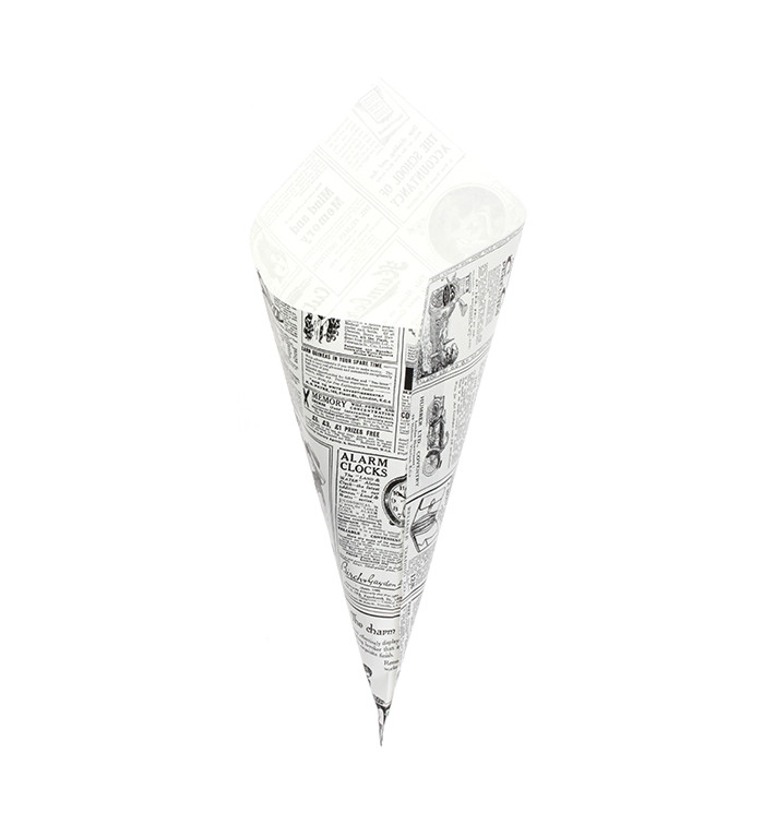 Cono di Carta Greaseproof Parchment 340mm 400g (1.000 Pezzi) Cono di Carta Greaseproof Parchment 340mm 400g (1.000 Pezzi)