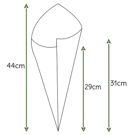 Cono di Carta Marrone 420mm 600g (200 Pezzi)