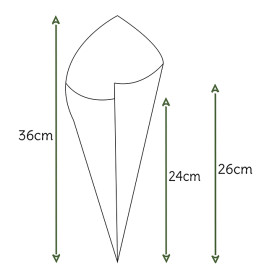Cono di Carta Marrone 340mm 400g (200 Pezzi)