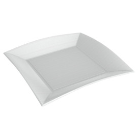 Piatto Bianco Canna Zucchero Nice 23x23cm (50 Pezzi)