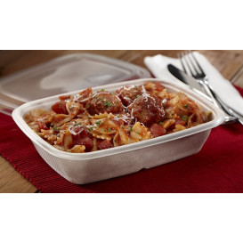 Contenitori Canna da Zucchero PLA 825ml 21x16x5cm (75 Pezzi)