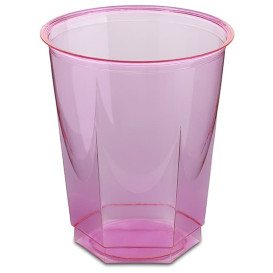 Bicchiere Plastica Esagonale PS Glas Fucsia 250ml (10 Uds)