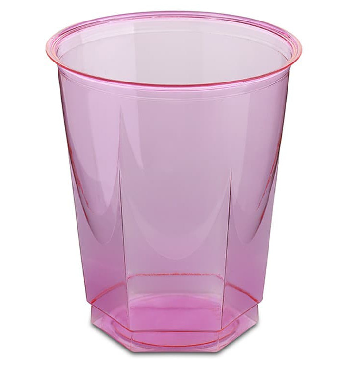Bicchiere Plastica Esagonale PS Glas Fucsia 250ml (250 Uds) Bicchiere Plastica Esagonale PS Glas Fucsia 250ml (250 Uds)