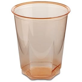 Bicchiere Plastica Esagonale PS Glas Arancione 250ml (10 Uds)