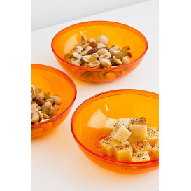 Ciotola Plastica PS Glas Arancione 400ml Ø14cm (60 Pezzi)