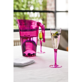 Calice di Plastica Flute Gambo Lampone 100ml (72 Pezzi)