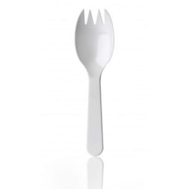 Forchetta Plastica Spork PS 98mm (100 Pezzi)