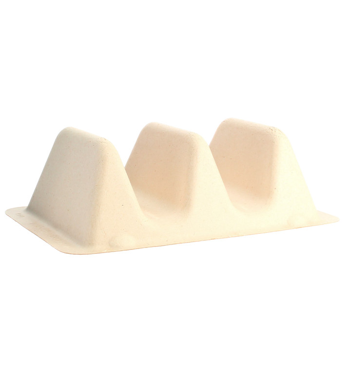 Supporto per Tacos Canna da Zucchero 18x11x5cm (75 Pezzi) Supporto per Tacos Canna da Zucchero 18x11x5cm (75 Pezzi)