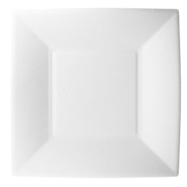 Piatto Bianco Canna Zucchero Nice 18x18cm (50 Pezzi)