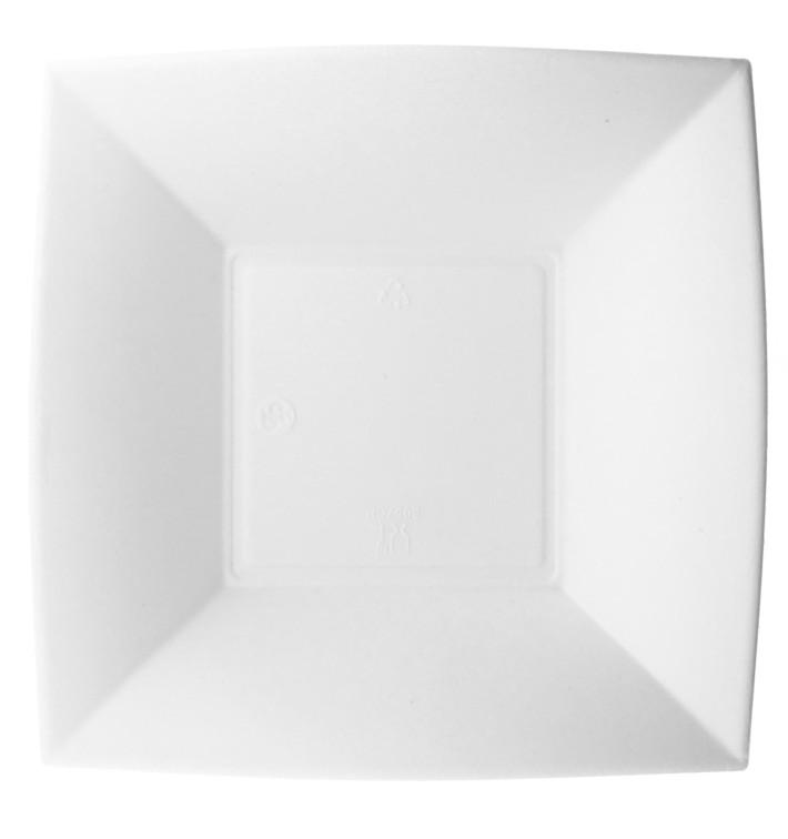 Piatto Fondo Bianco Canna Zucchero Nice 18x18cm (50 Pezzi) Piatto Fondo Bianco Canna Zucchero Nice 18x18cm (50 Pezzi)