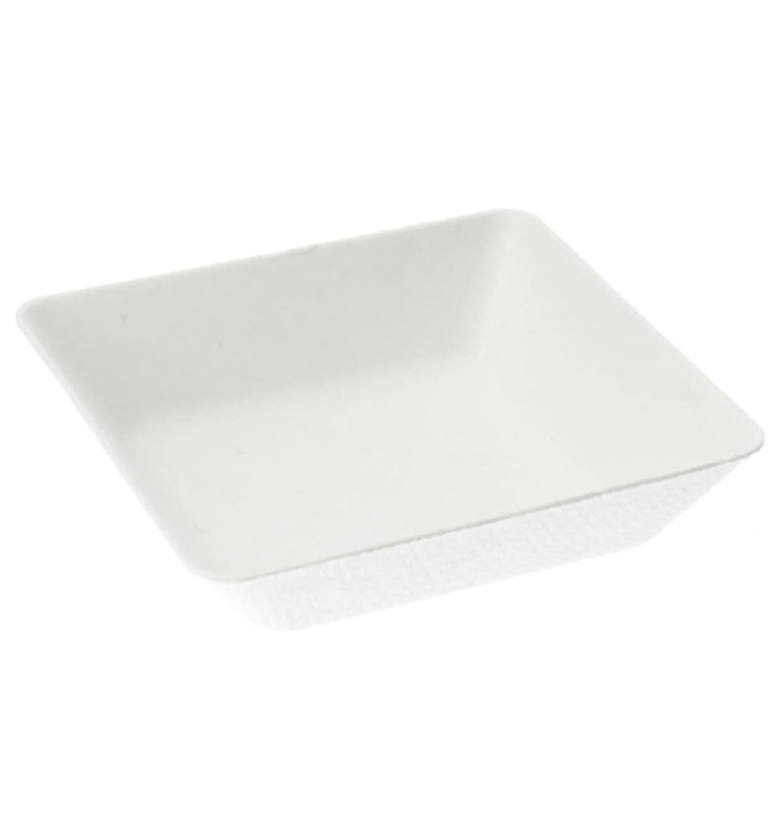 Piatto Fondo Canna da Zucchero Bianco 6,5x6,5 cm (50 Pezzi) Piatto Fondo Canna da Zucchero Bianco 6,5x6,5 cm (50 Pezzi)
