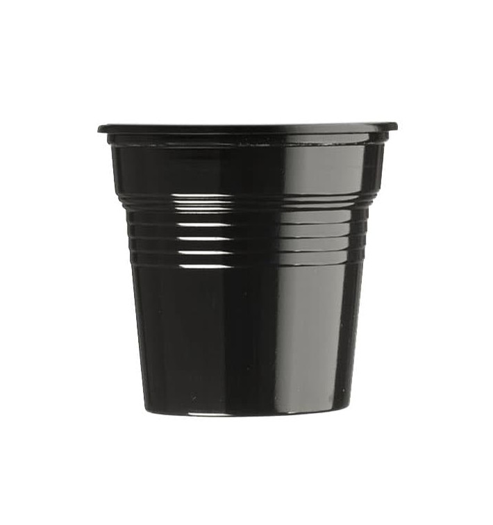 Bicchiere di Plastica PS Nero 80ml Ø5,7cm (1500 Pezzi) Bicchiere di Plastica PS Nero 80ml Ø5,7cm (1500 Pezzi)