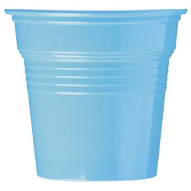 Bicchiere di Plastica PS Azurro 80ml Ø5,7cm (50 Pezzi)